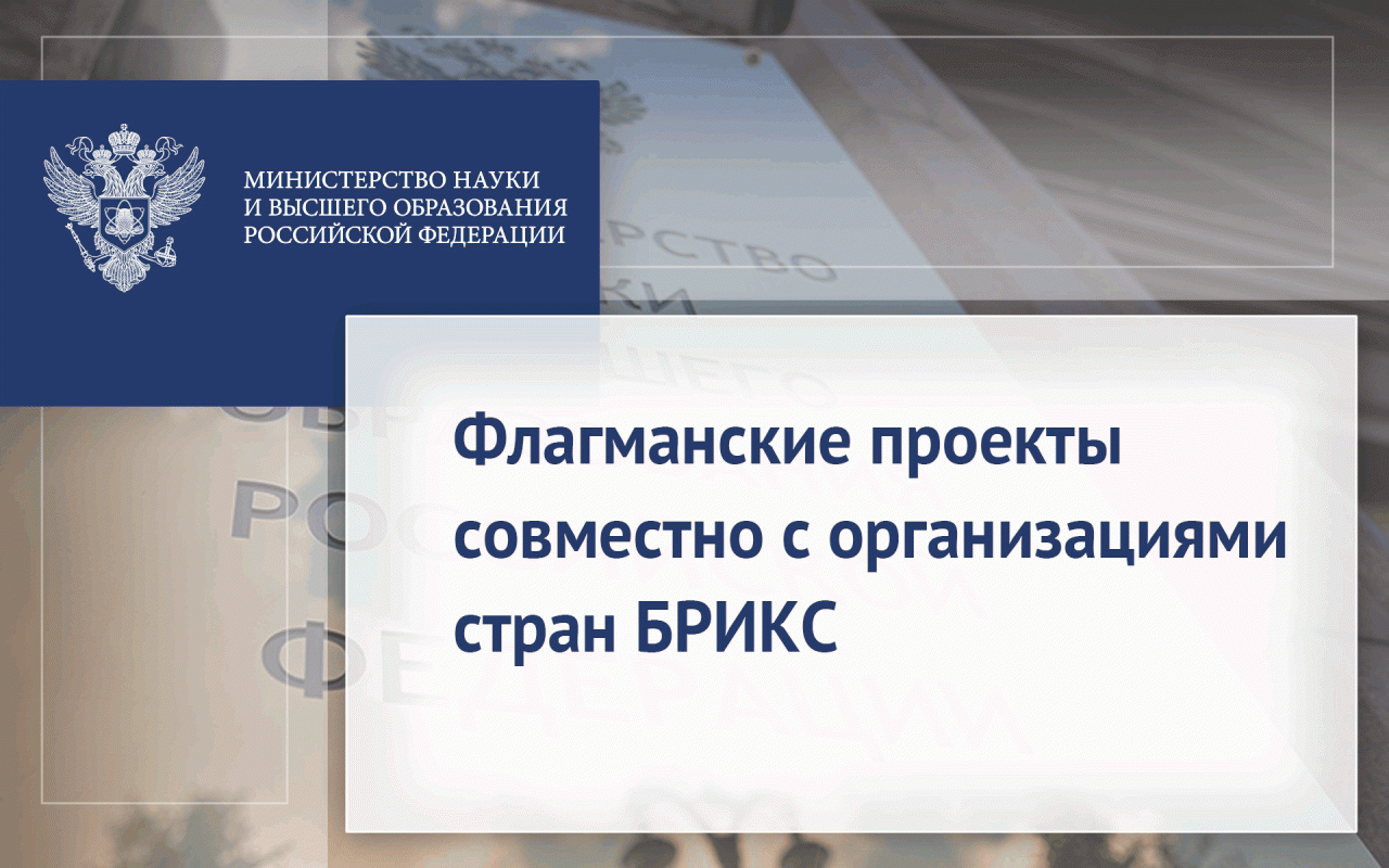 Флагманские проекты совместно с организациями стран БРИКС